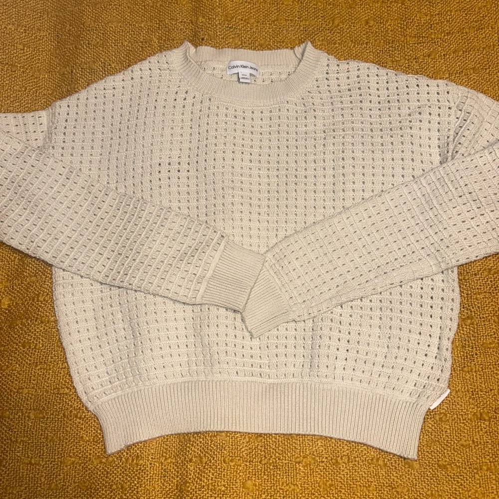 Calvin Klein Cream Knit Sweater